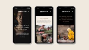 MainSpring Agency website on three Iphones