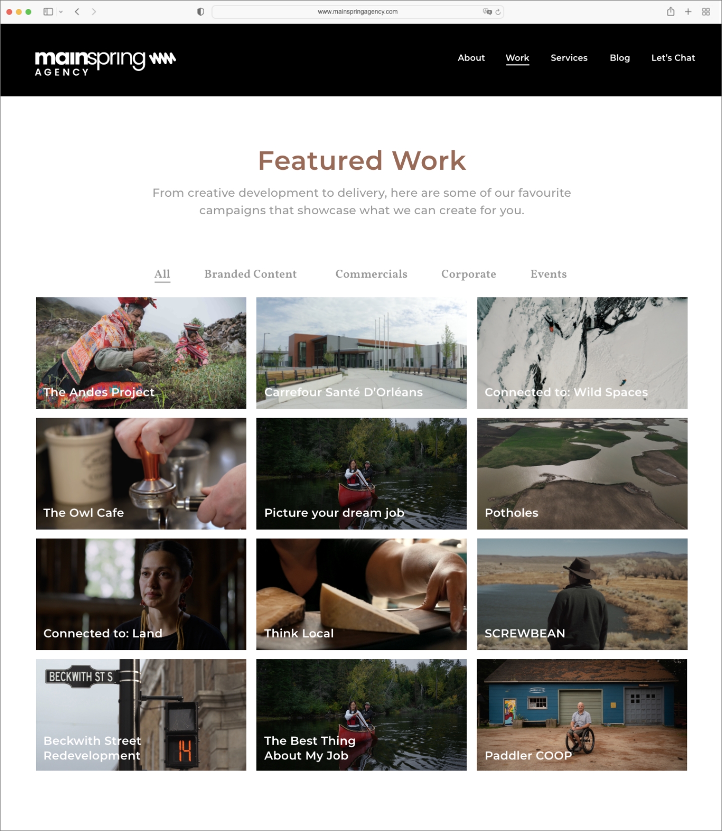 Mainspring: Featured Work