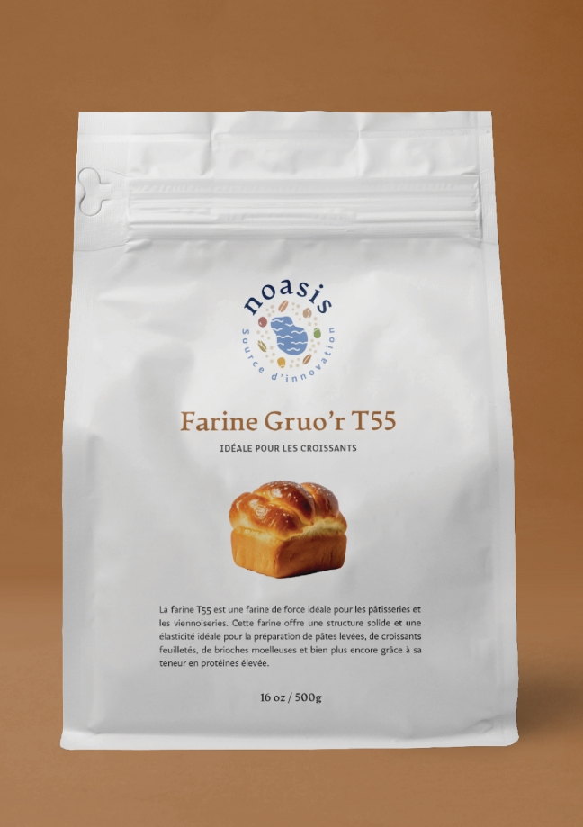 Farine Gruo'r T55, Noasis wheat packaging